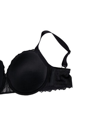 Molded lace bra with underwire, Black, Packshot image number 3