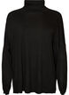 Turtleneck jumper with a loose fit, Black, Packshot image number 0