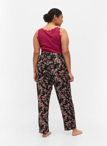 Pyjama bottoms , Black Pink Oran Flow, Model image number 0