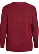 Melange knit blouse with round neck, Red, Packshot image number 1