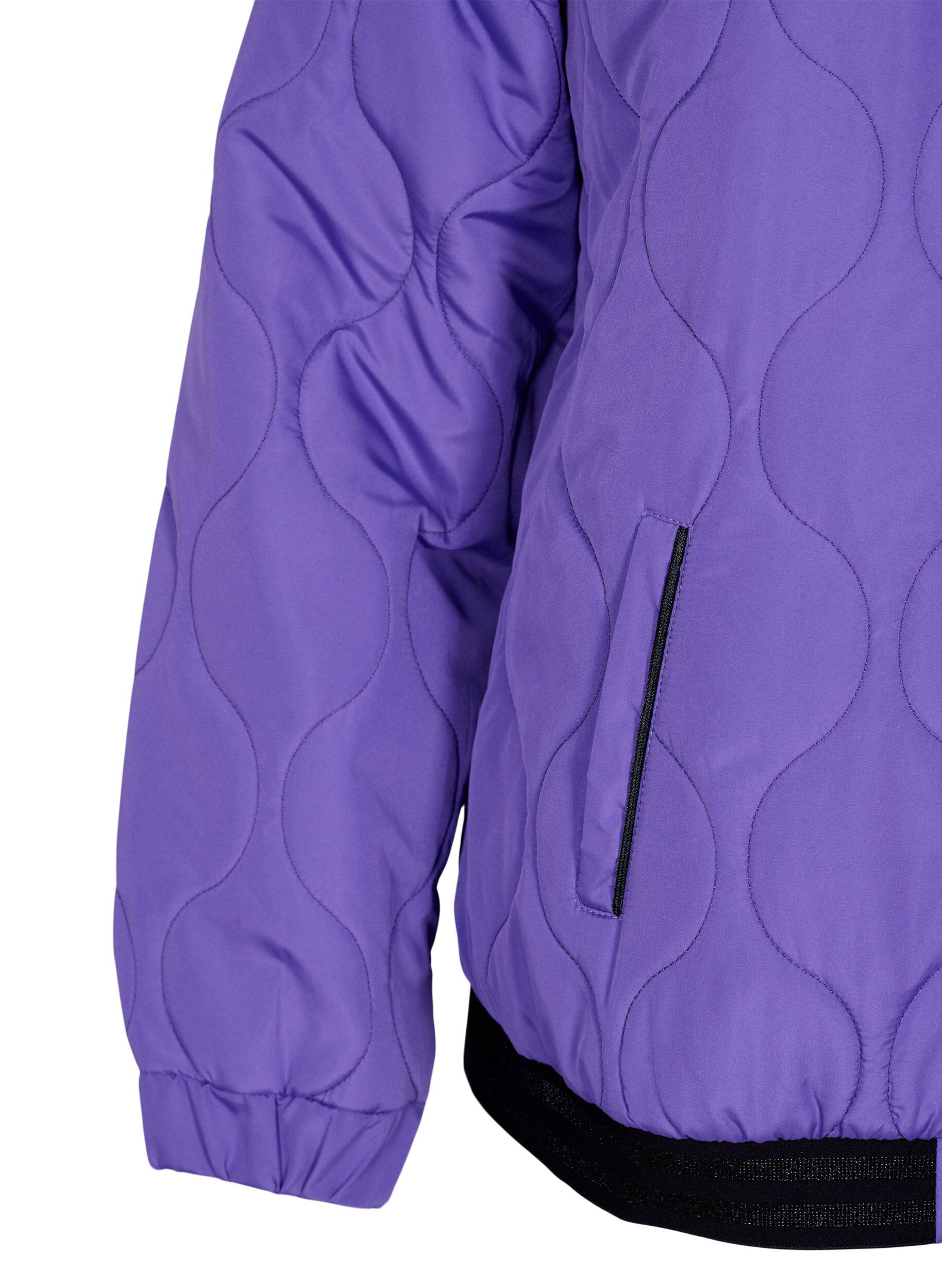 Zizzifashion Bomber jacket with pockets and glitter, Passion Flower, Packshot image number 3