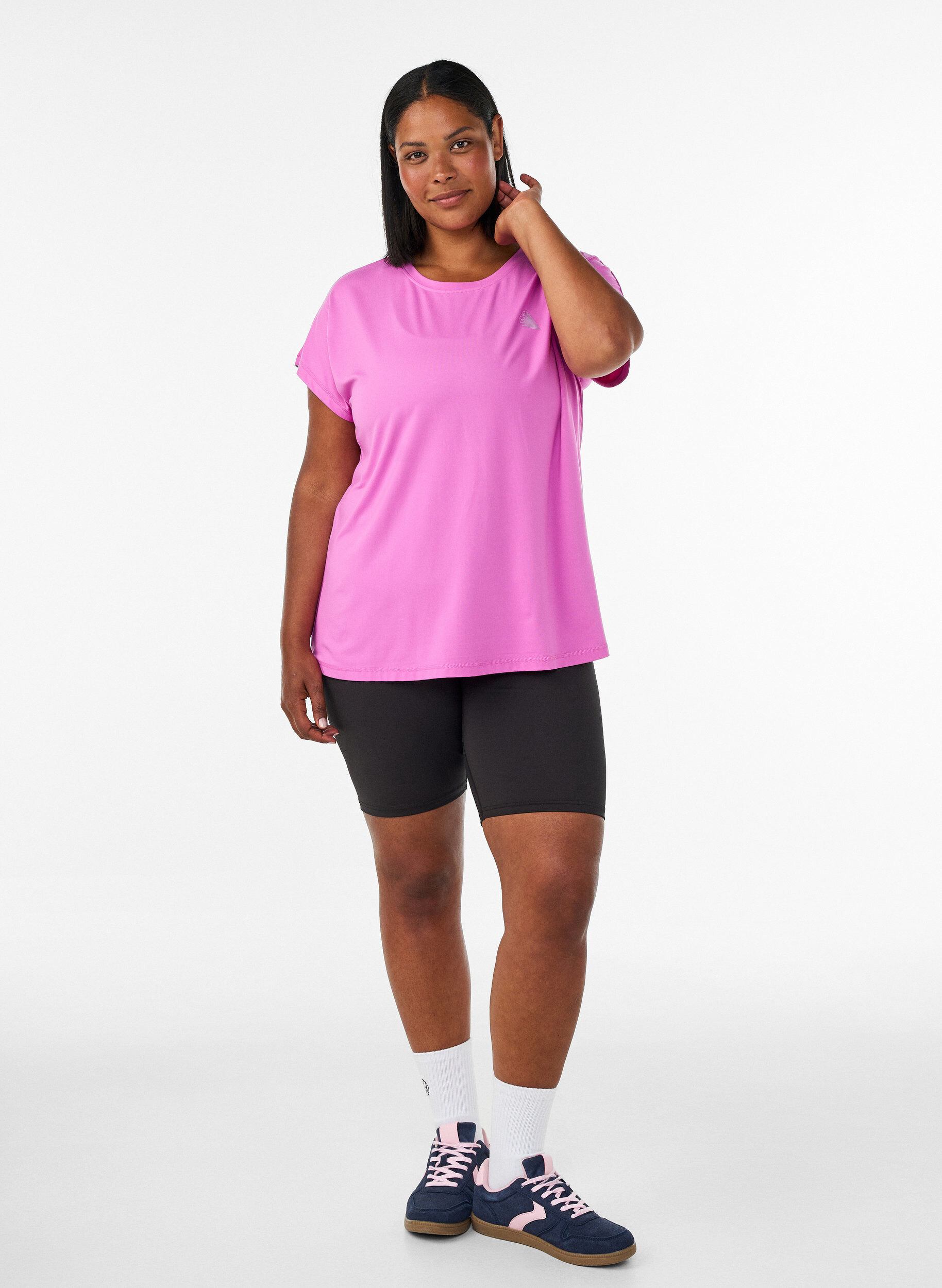 ZizzifashionSolid-coloured training T-shirt, Purple, Model image number 1