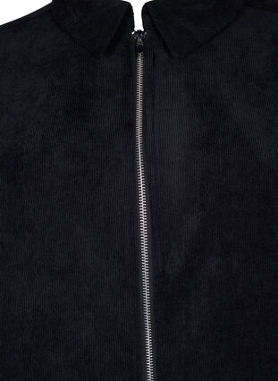 Velvet dress with zipper and 3/4 sleeves, Black, Packshot image number 2