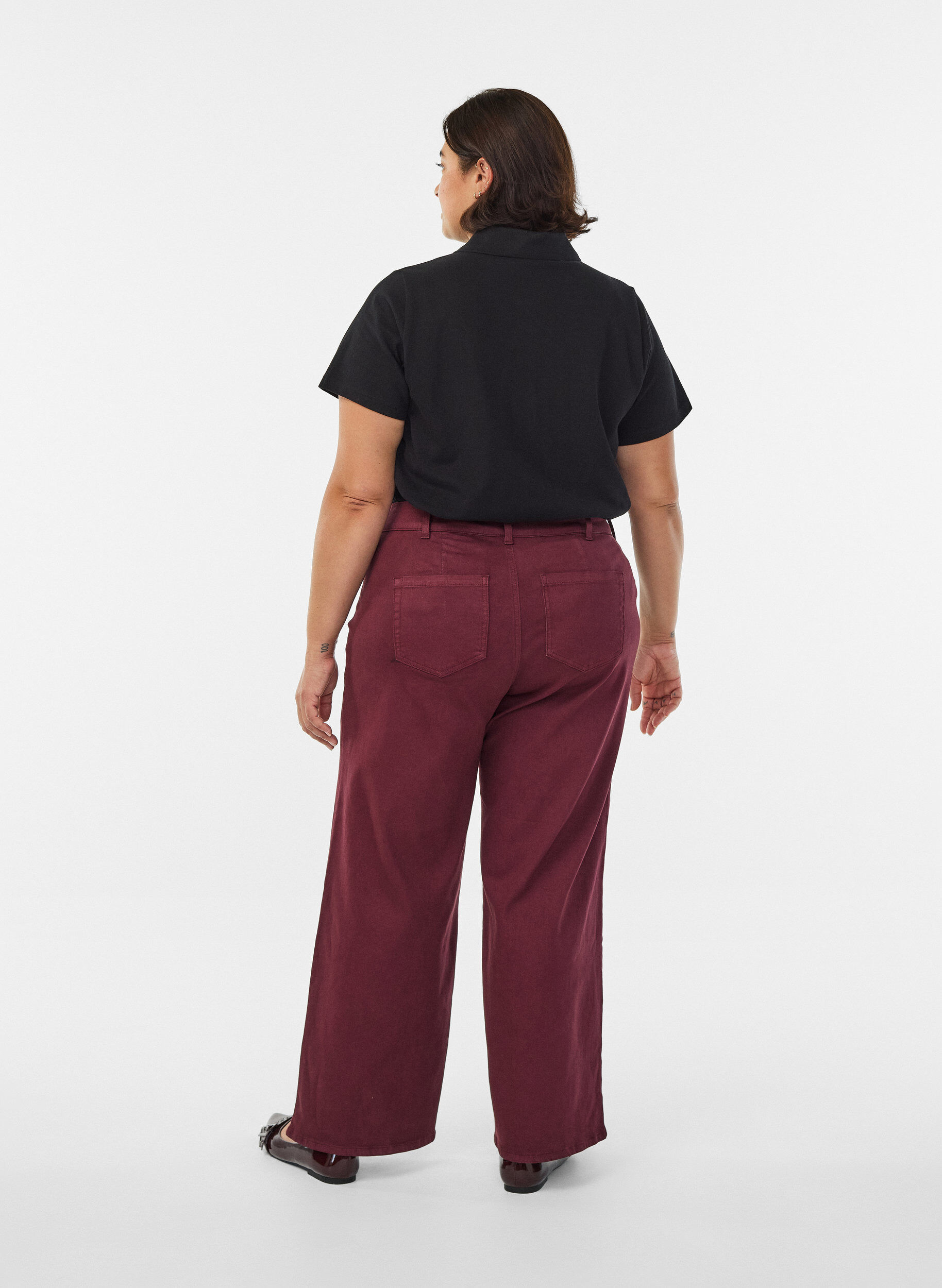 Zizzifashion FLASH - Wide-leg jeans, Fig, Model image number 1