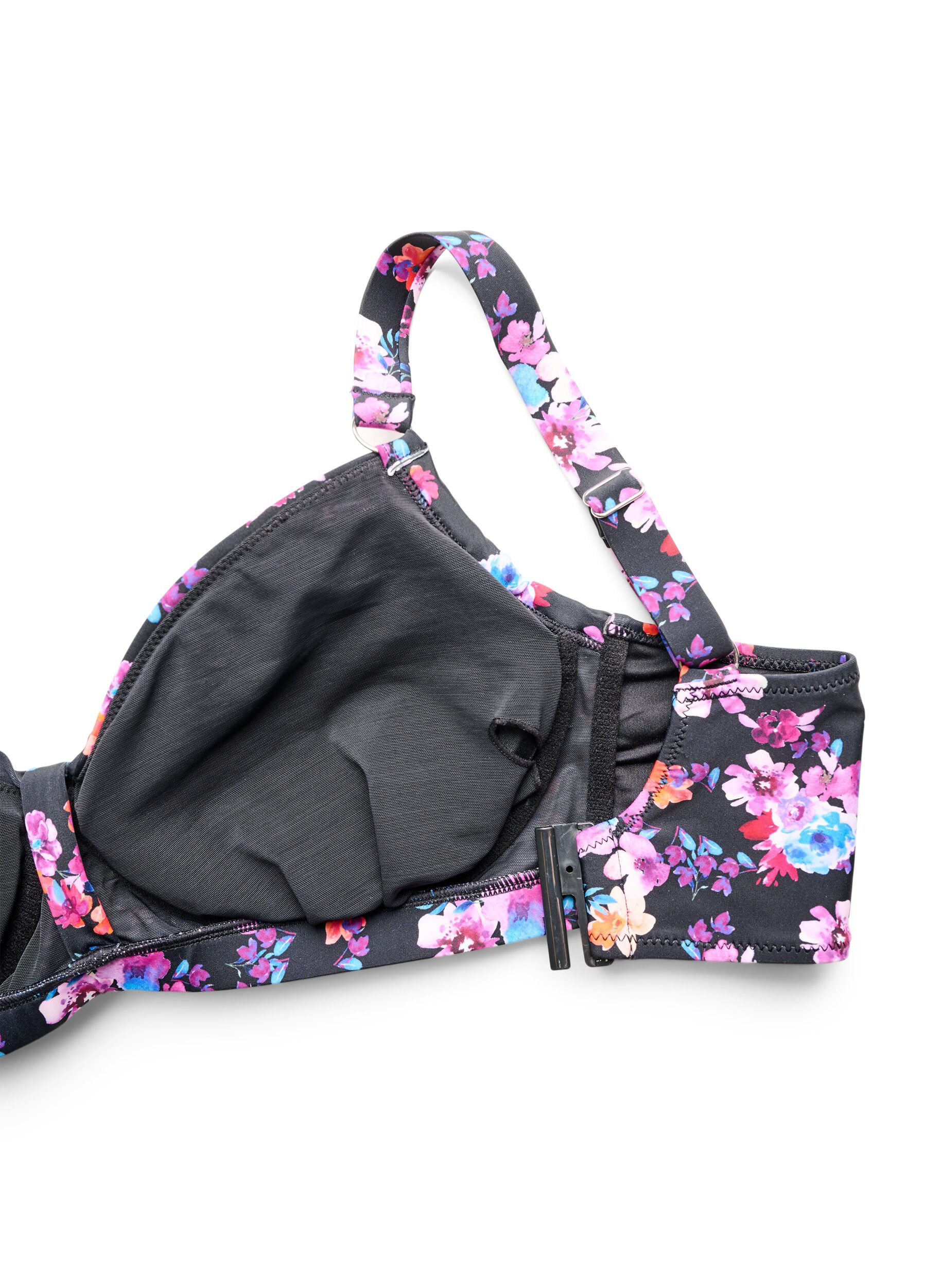 ZizzifashionUnderwire bikini bra with pattern, Purple, Packshot image number 3