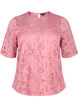 Lace blouse with short sleeves, Dusty Rose, Packshot image number 0
