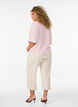 Loose trousers with 7/8 length, Beige, Model image number 1