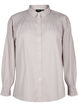 Striped shirt with smock, Silver Mink Wh. St., Packshot image number 0