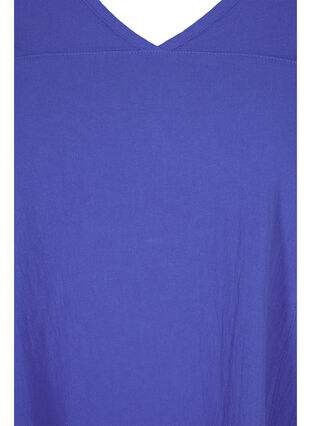 Short-sleeved cotton dress, Dazzling Blue, Packshot image number 2