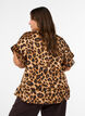 Blouse with leopard print and ruffle details, Brown, Model image number 2