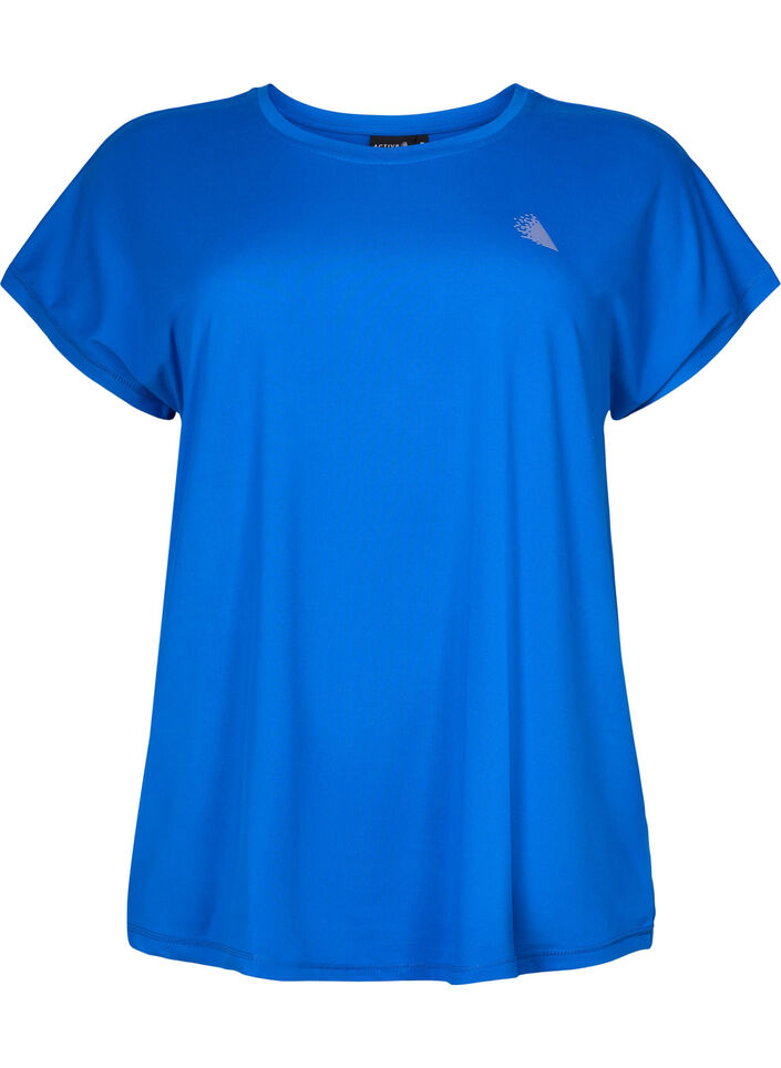 Short sleeved workout t-shirt, Lapis Blue, Packshot image number 0