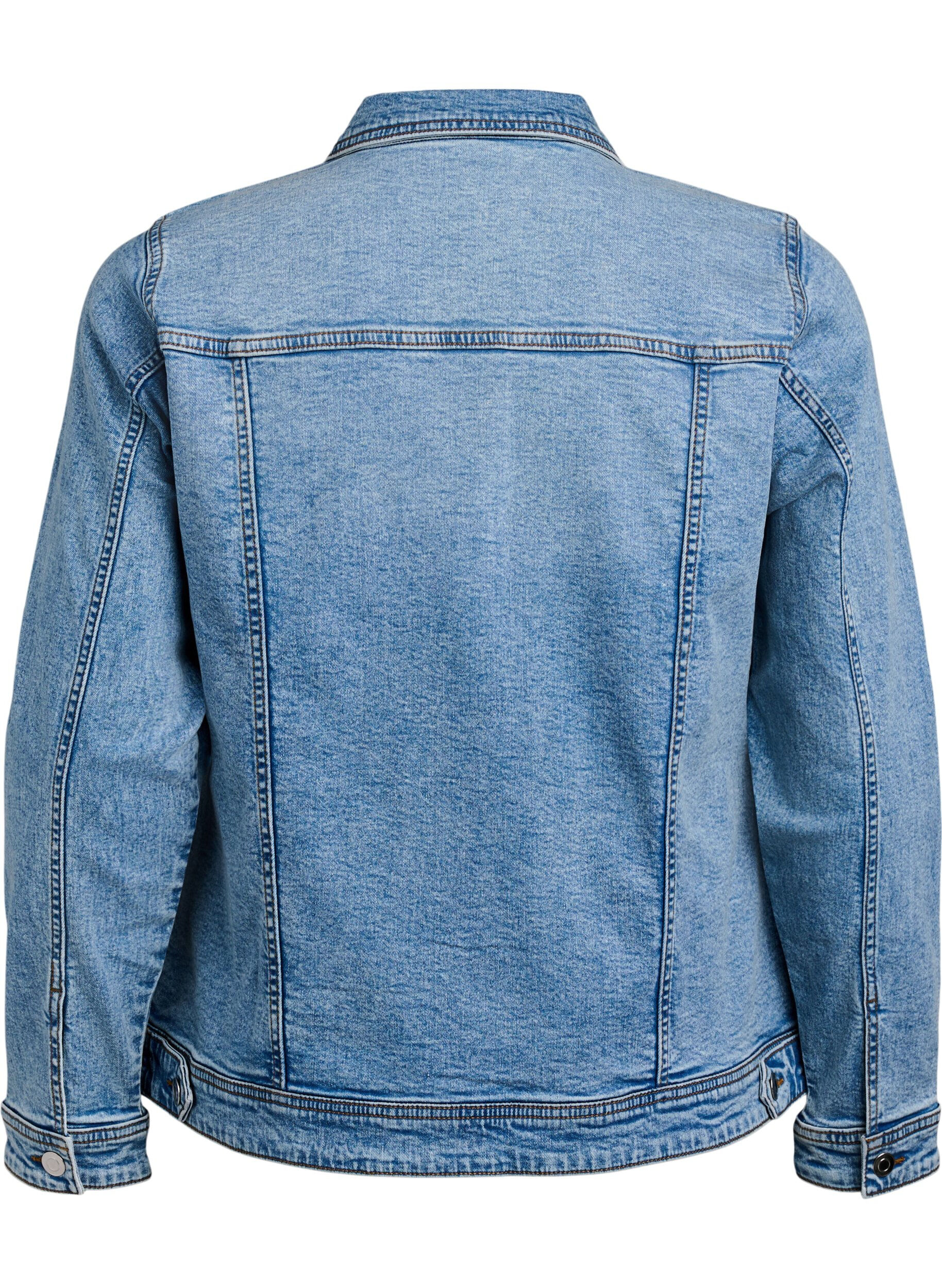 Zizzifashion Denim jacket with a classic cut, Light Blue, Packshot image number 1