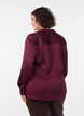 Shirt with a satin look and wrap effect, Red, Model image number 2