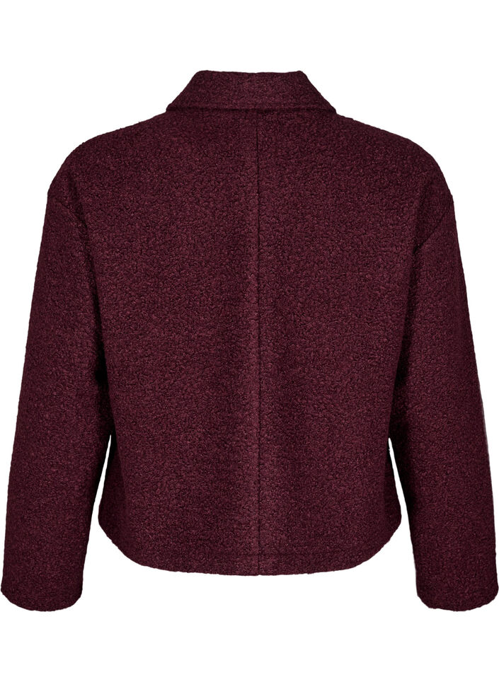 Short jacket with zipper, Dark Bordeaux, Packshot image number 1