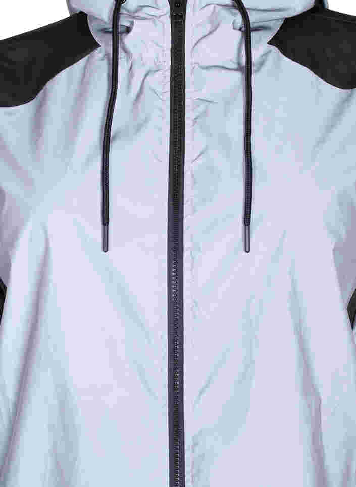 Reflective jacket with hood, Black w. Reflex, Packshot image number 2