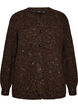 Cardigan with sequins and buttons, Brown, Packshot image number 0