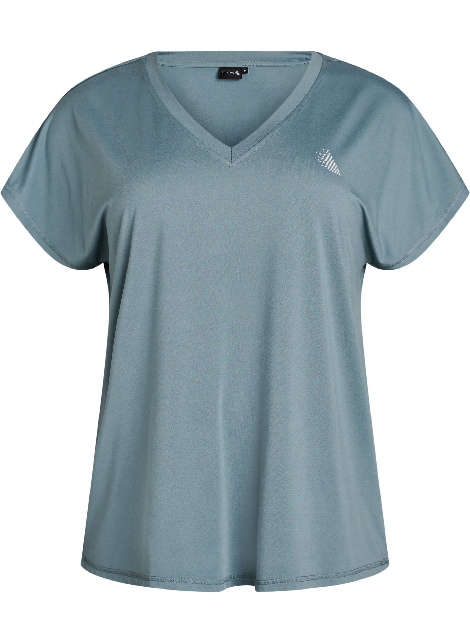 ZizzifashionLoose training t-shirt with v-neck, Grey, Packshot image number 0