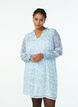 Short chiffon dress with crochet details, Light Blue, Model image number 0