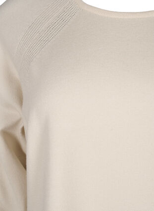 Knitted blouse with Raglan sleeves, Birch Mel., Packshot image number 2