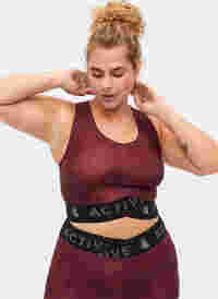 Sports bra with print and breakaway back, Dot AOP, Model
