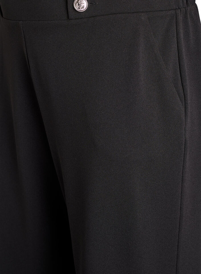 Loose trousers with pockets, Black, Packshot image number 2
