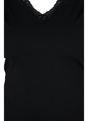 Light shapewear top with lace, Black, Packshot image number 2