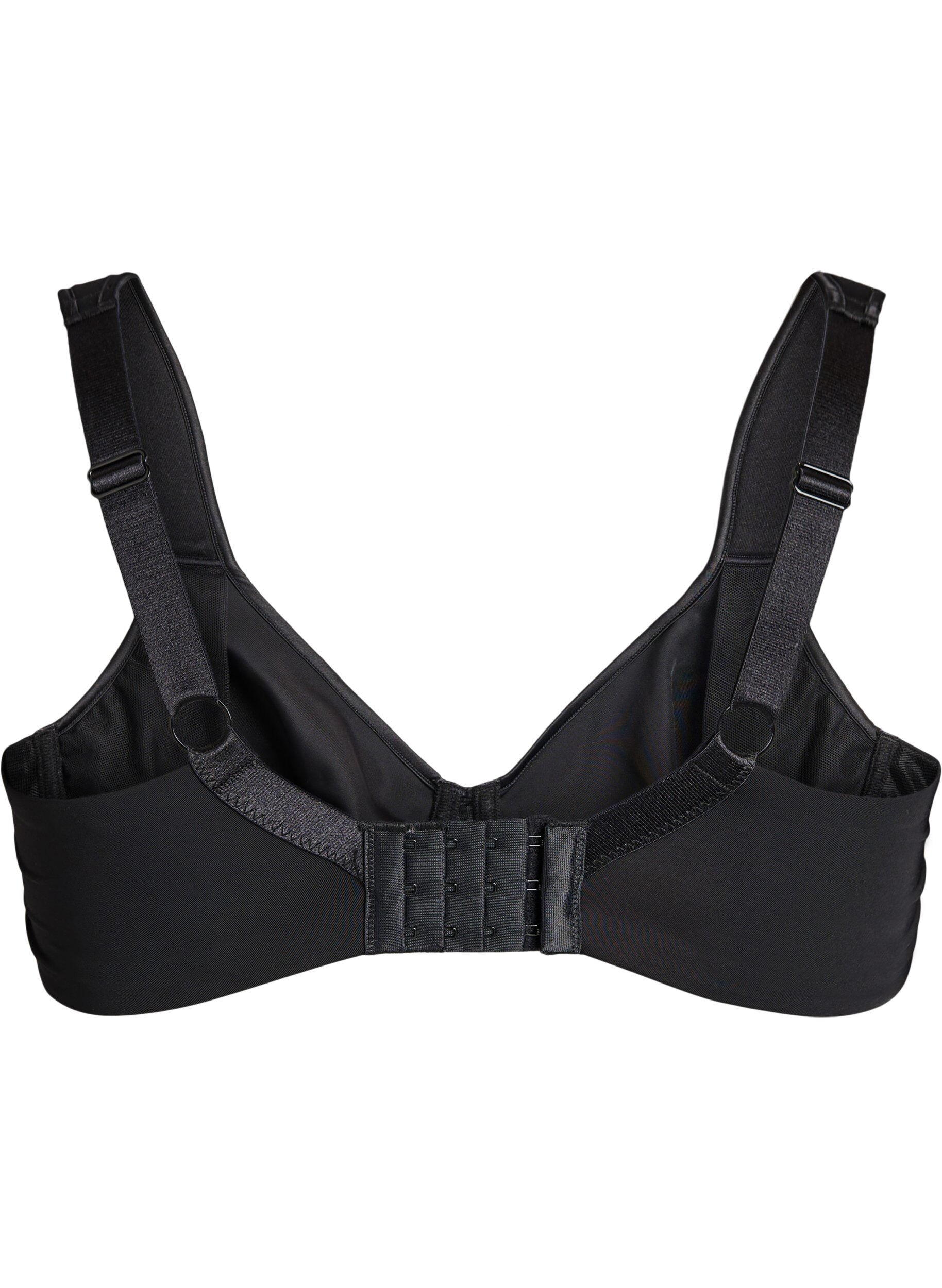 Zizzifashion Minimizer bra with padded straps, Black, Packshot image number 1