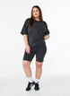 Sporty cotton t-shirt with a washed effect, Black, Model image number 1