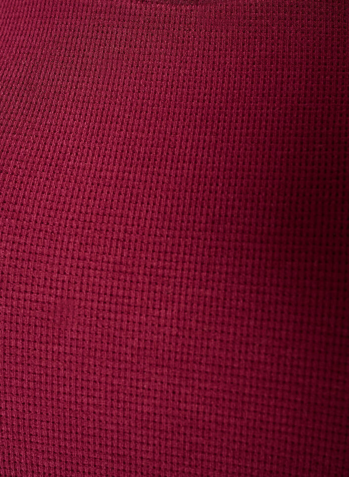 Textured blouse with elbow-length sleeves, Red, Packshot image number 2