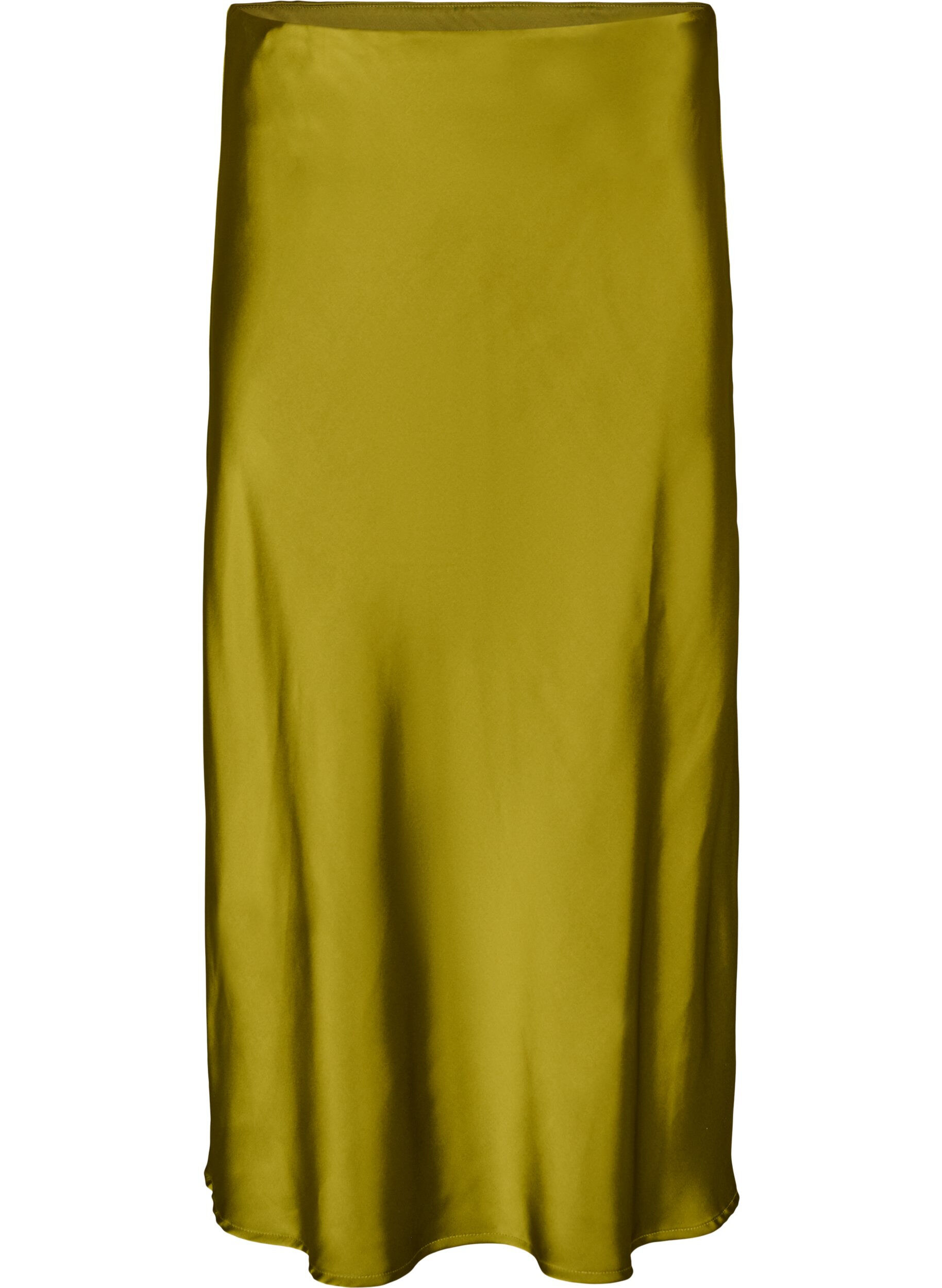 ZizzifashionSatin midi skirt, Green, Packshot image number 0