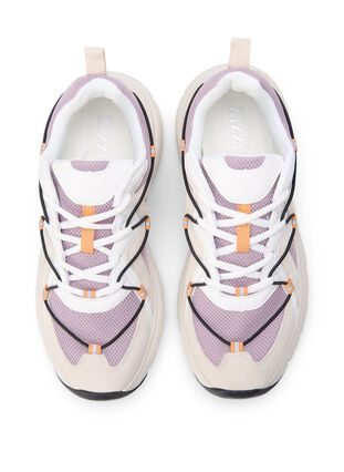 Wide fit sneakers with contrast colored drawstring detail	, Elderberry, Packshot image number 2