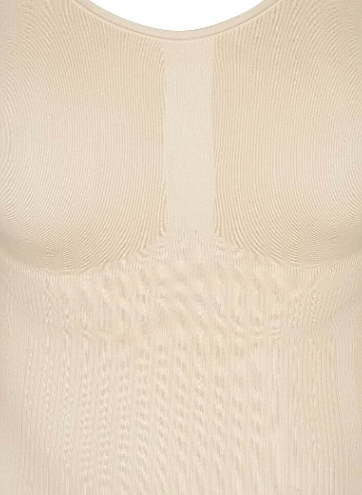 Shapewear top with wide straps, Beige, Packshot image number 2