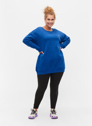 Printed cotton sweatshirt, Surf the web, Model image number 2