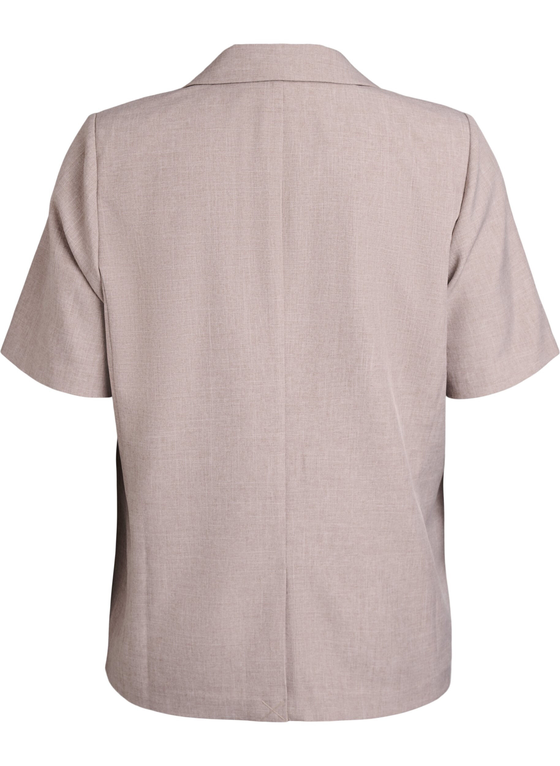 Zizzifashion Blazer with short sleeves and lapels, Brown, Packshot image number 1