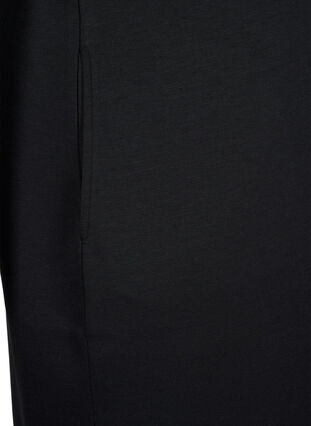 Short sleeve sweat dress in modal mix, Black, Packshot image number 3