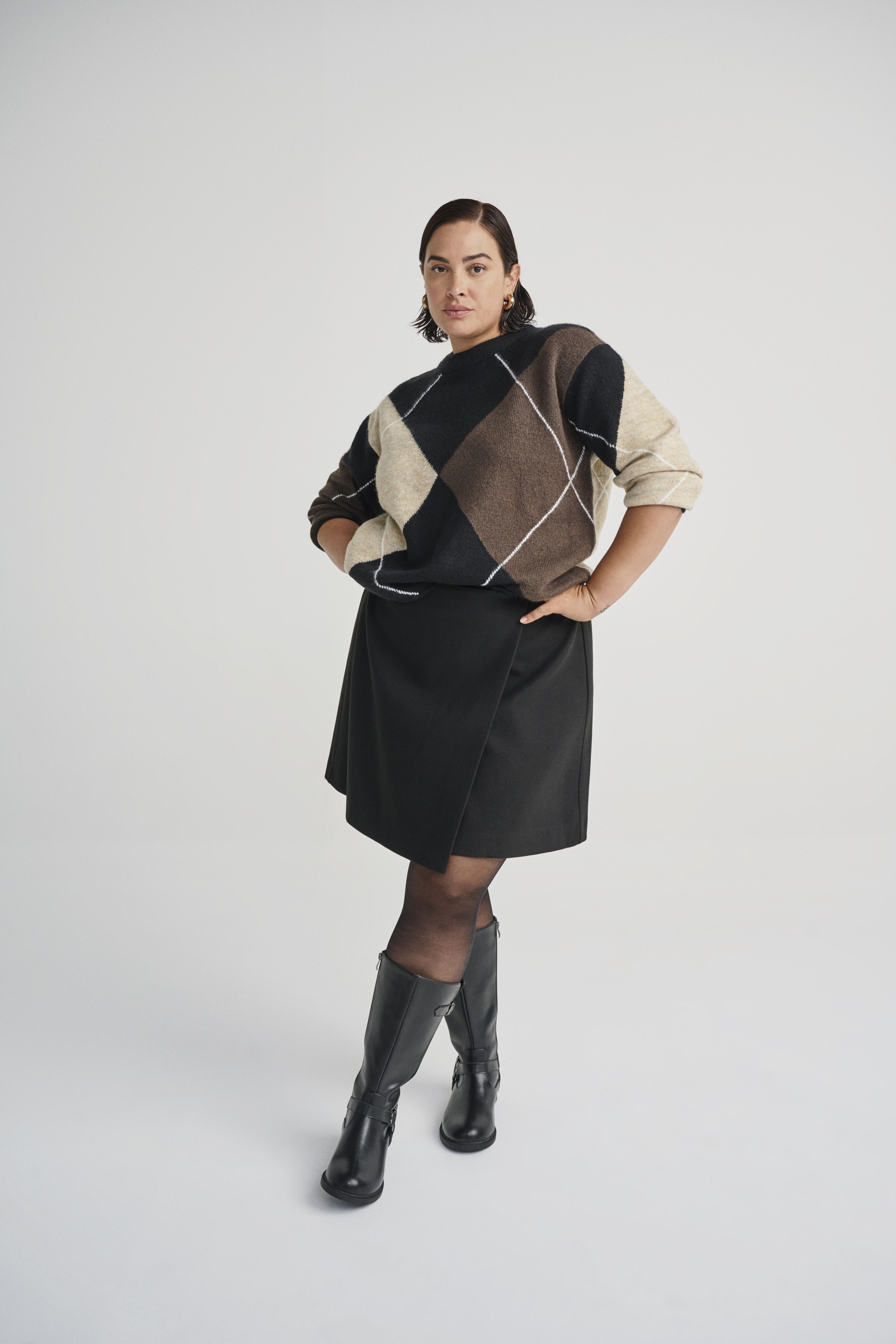 Zizzifashion Boot in leather buckle, , Model