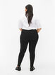 Close-fitting trousers with zipper details, Black, Model image number 2