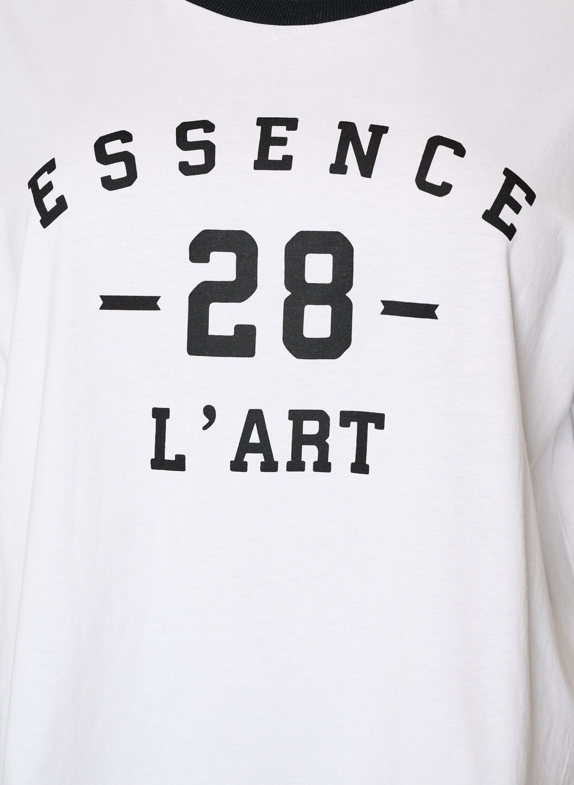 ZizzifashionCotton T-shirt with text print and boxy fit, White, Packshot image number 2