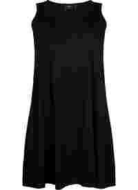 Sleeveless cotton dress with a-shape
