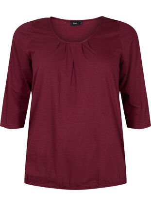 Cotton blouse with 3/4 sleeves, Port Royal, Packshot image number 0