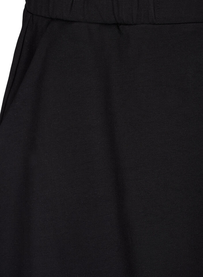 Skater skirt in viscose, Black, Packshot image number 2