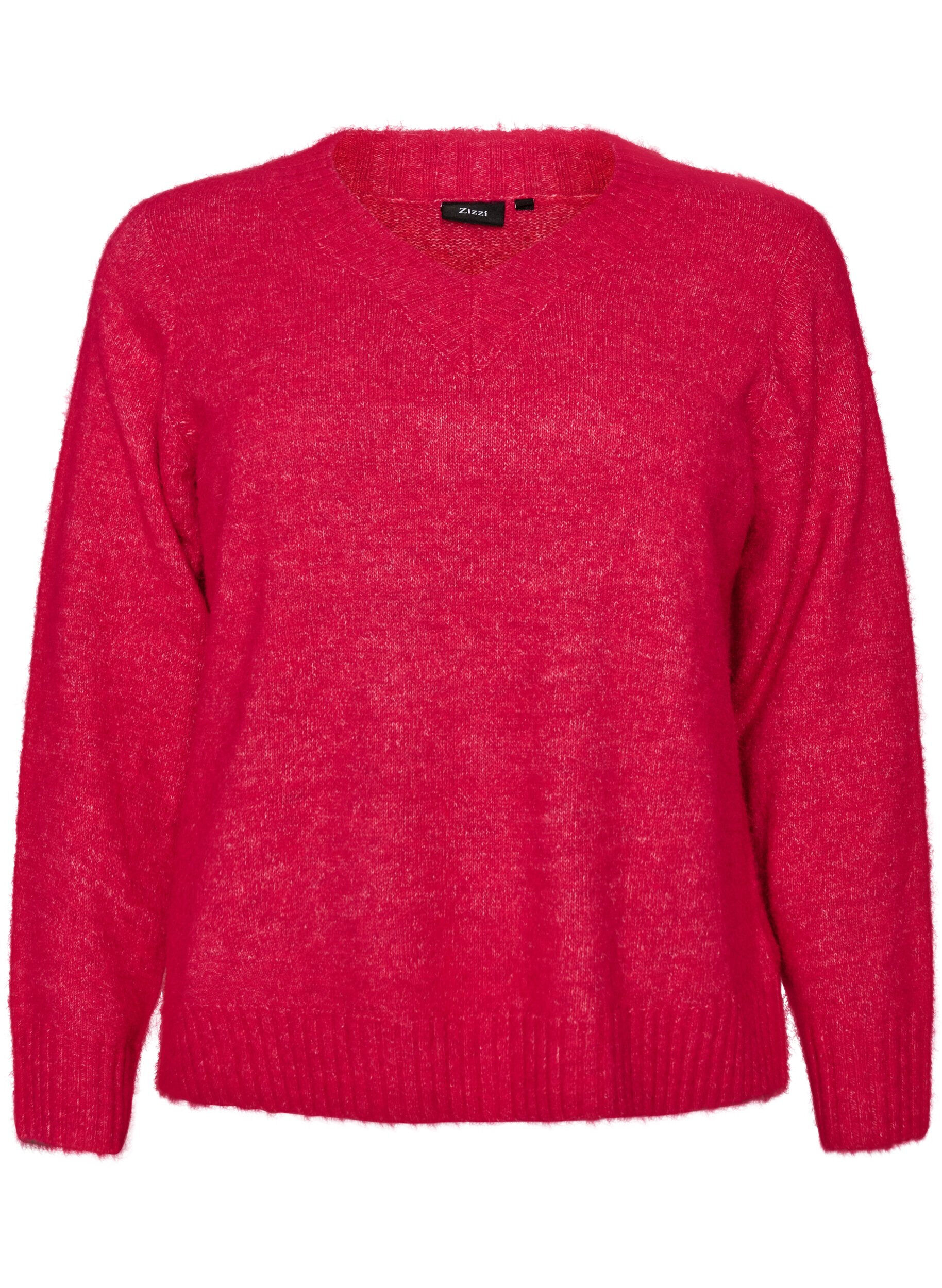 ZizzifashionV-neck jumper, Pink, Packshot image number 0