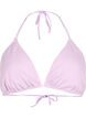 Triangle bikini bra with crepe structure, Purple, Packshot image number 0