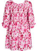 Smocked dress with floral print, Pink, Packshot image number 1