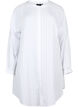 Long viscose shirt with striped structure, Bright White, Packshot image number 0
