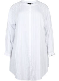 Long viscose shirt with striped structure