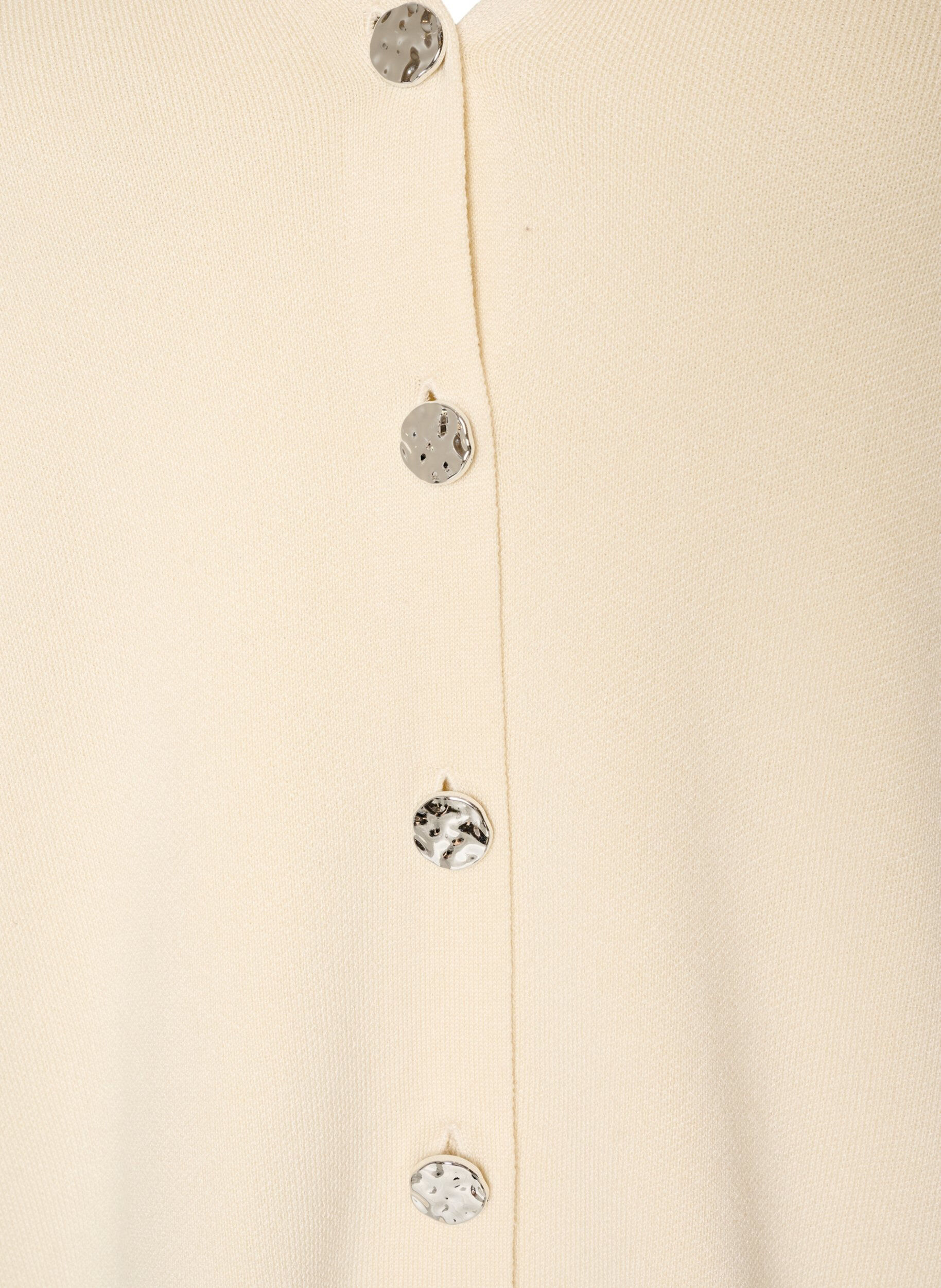 ZizzifashionFine-knit cardigan with decorative buttons, Vanilla, Packshot image number 2