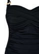 Swim dress with draping and skirt, Black, Packshot image number 2