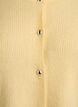 Short-sleeved knit cardigan with shiny ball buttons, Yellow, Packshot image number 2