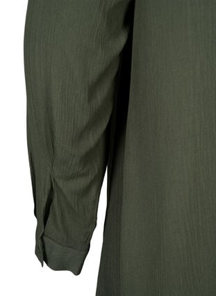 Long viscose shirt with long sleeves, Thyme, Packshot image number 3